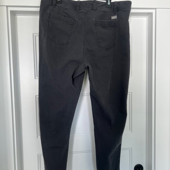 Eddie Bauer Women Charcoal Gray Cotton High-Rise Utility Crop Pants, Size 18 - Picture 6 of 8